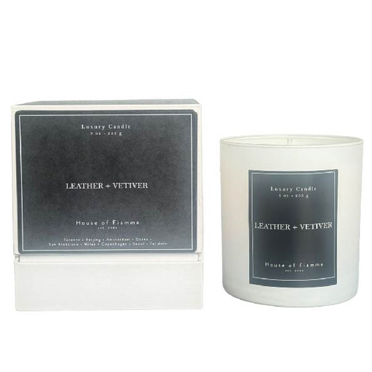 Leather + Vetiver - House of Fiamma 9 oz