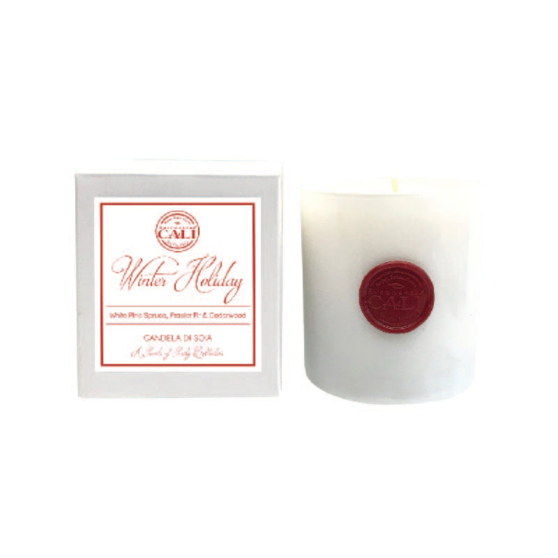 Winter Holiday - White Pine Spruce & Cedarwood  9 oz Soy Candle - Scents of Sicily Collection