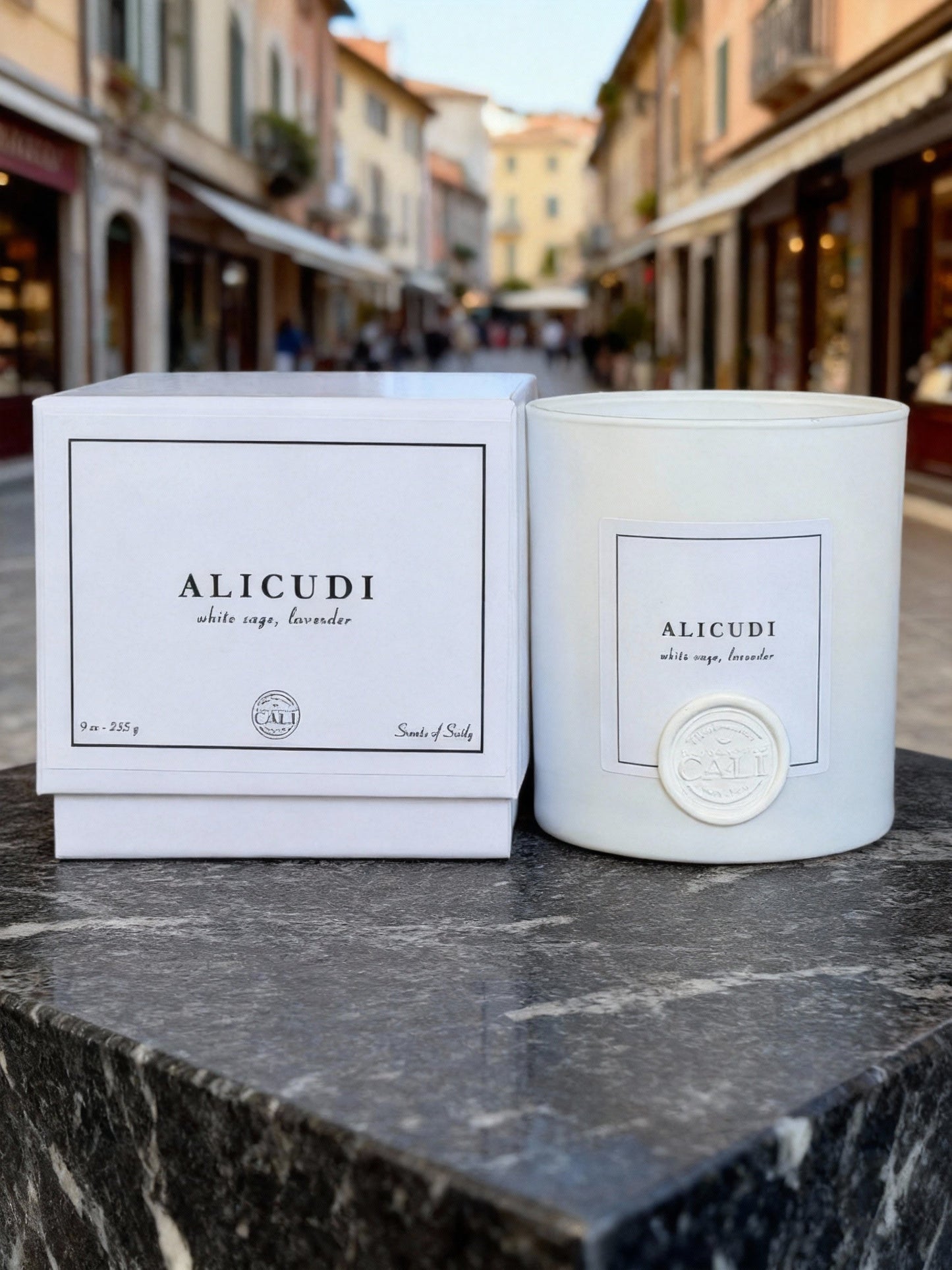 Alicudi - 9 oz candle (white sage, lavender)