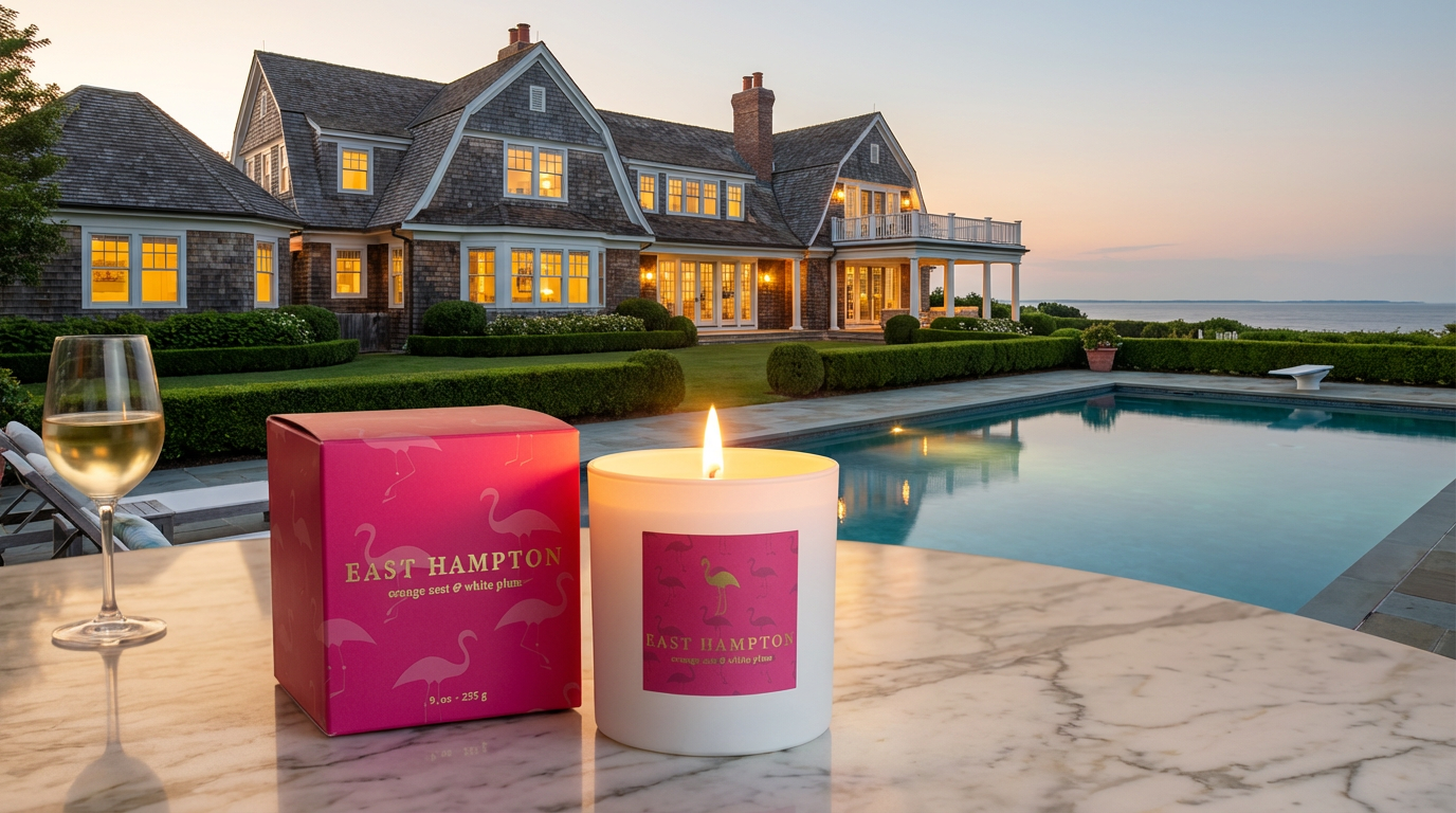 East Hampton - Coastal Living 9 oz candle (orange zest & white plum)