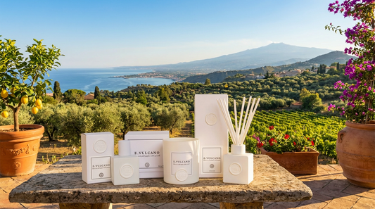E.Vulcano - 9 oz candle (lemon zest, pink pepper, white paloma)