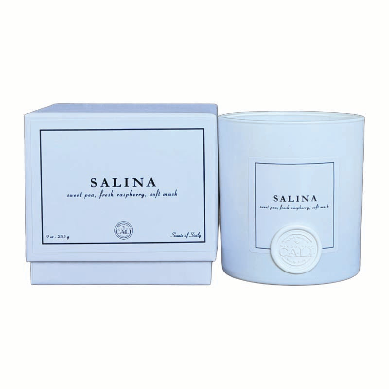 Salina - 9 oz candle (sweet pea, fresh raspberry, soft musk)