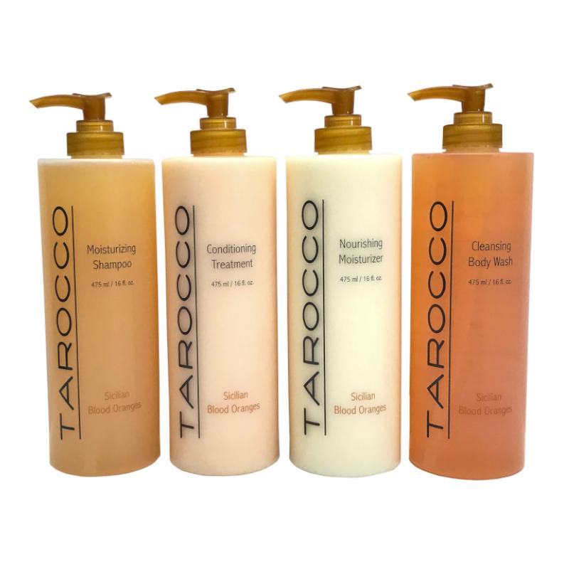 Tarocco 4 pack - Moisturizer, Wash, Shampoo and Conditioner (475 ml / 16.0 fl .oz sizes)